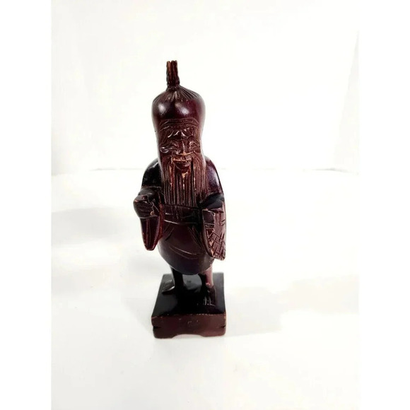 3 x Oriental Wooden Carvings - Chinese Fisherman Mid 1900's - Picture 12 of 16